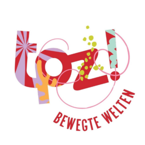 Das Logo von Bewegte Welten in rund.